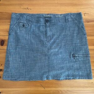 Croft & Barrow Blue Chambray Denim Skort Lightweight Cotton Size 18W